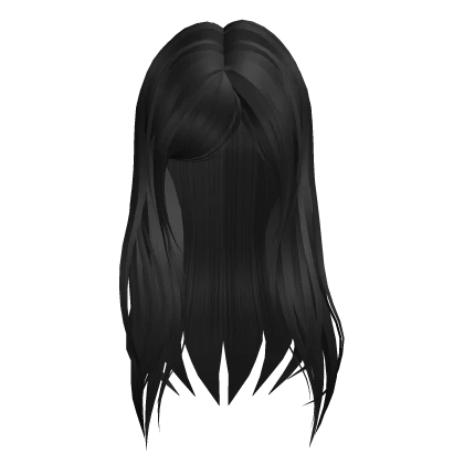 Layered Side Part Hair (Black)