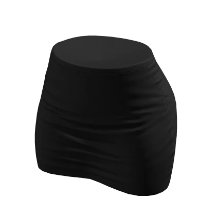 Skirt Black Tight High Waisted Mini Chibi Chic Y2K