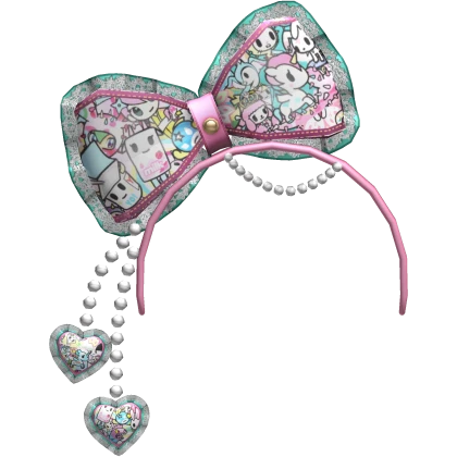 Harajuku Tokidoki Gyaru Ruffle Pearly Bow Headband