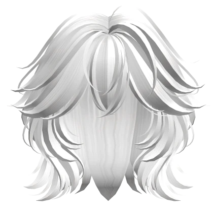 Super Messy Fluffy Wolf Cut (White)