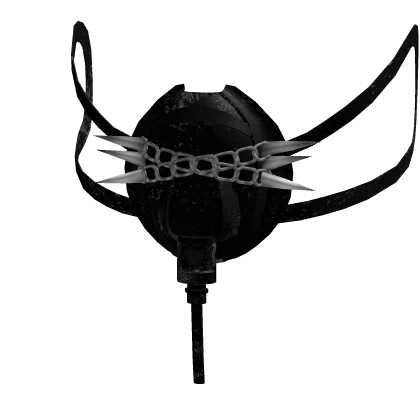 chained spikey kawaii mask in black