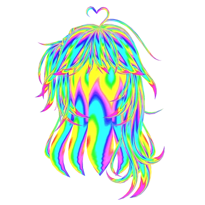 Glowing Party Rainbow Anime Long Hair