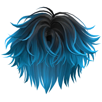 Black&Blue Messy Middle Part Hair