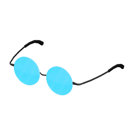 Blue Round Neon Shades