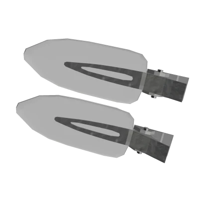 Double No Crease Hair Clips [White]
