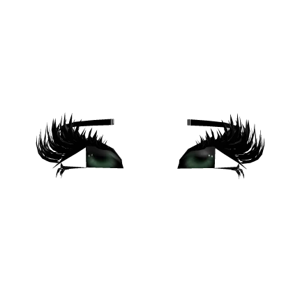 Green Sparkly Eye-lashes (For Headless)