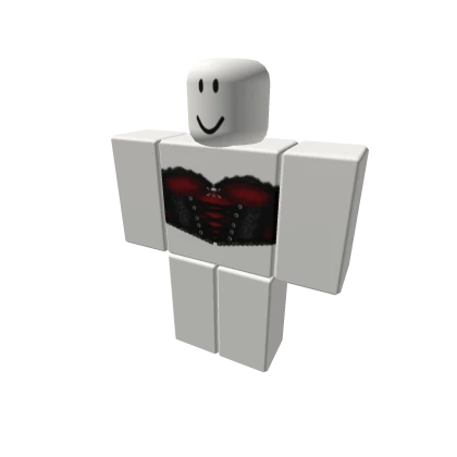 Red and Black Corset Top