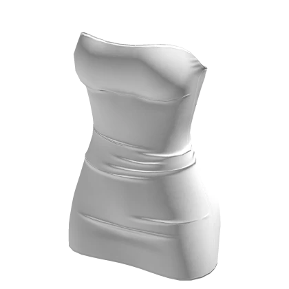 ♔ White Latex Tight Mini Dress