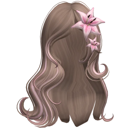 ♡ flower princess in milktea brown and pink flower