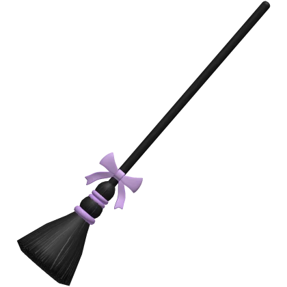 Cute Witch Broom w/ a Purple Bow