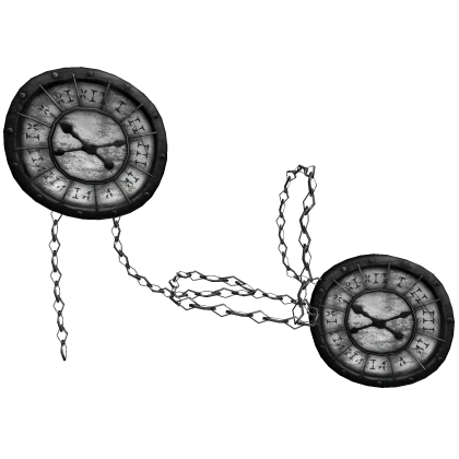 Vintage Floating Body Chained Clocks Black