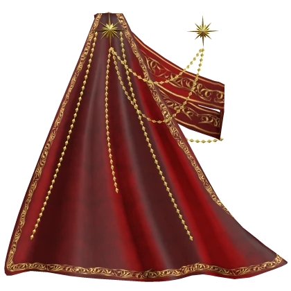 1.0 Royal sash with cape - red/gold