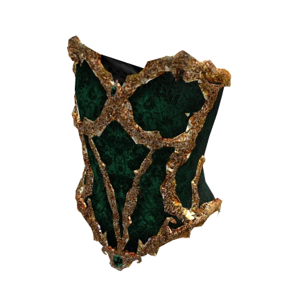 Green Royal Gilded Jewel Corset
