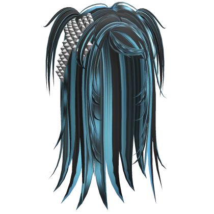 Scene Pigtails With Metal Cross (Black and Blue)