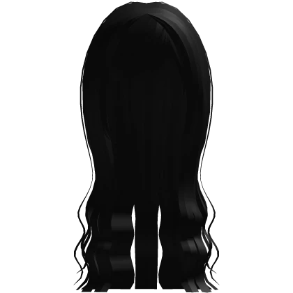 long wavy jirai kei anime hair in black