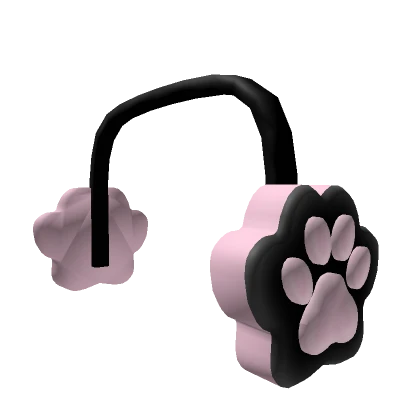 Black And Pink Cat Ear Muffs