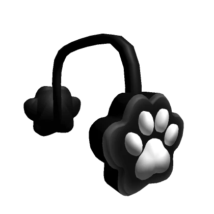 Black And White Cat Ear Muffs