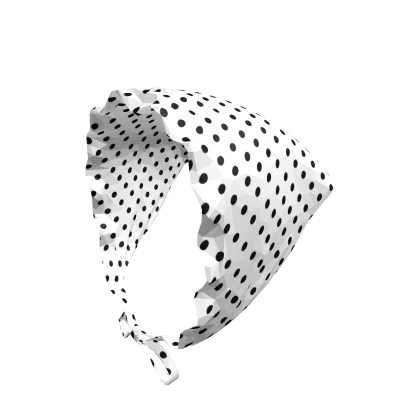 Black and White Polkadot Headscarf