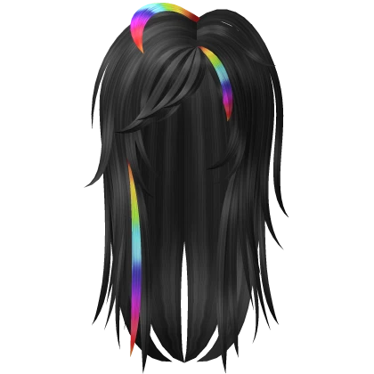 Super Messy Layered Scene Emo Hair (Rainbow)