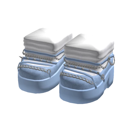 ♡ Spikey Doll Platform Boots (light blue)