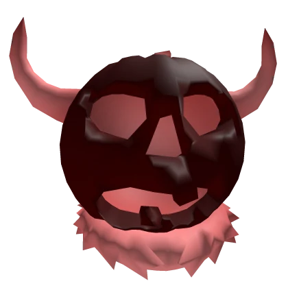 Red Demonic Pumpkin Head