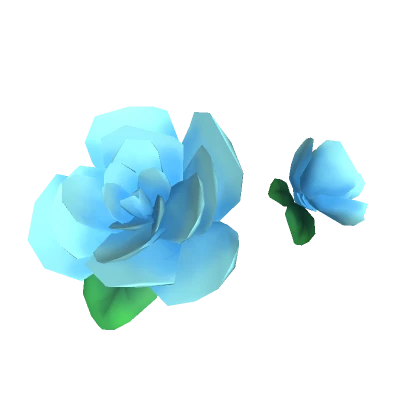 Pretty Flower Hair Attachments (Blue Rose) 