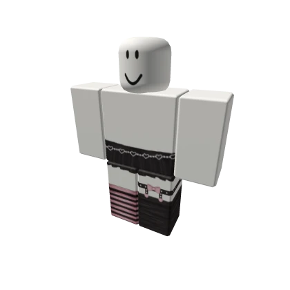 black skirt with pastel socks & leg harness 