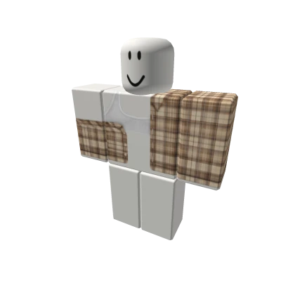 tan flannel ots w white shirt