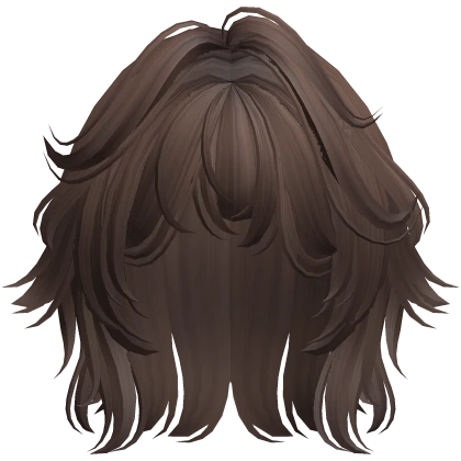 Cute Fluffy Anime Short Wolf Cut (Brown)