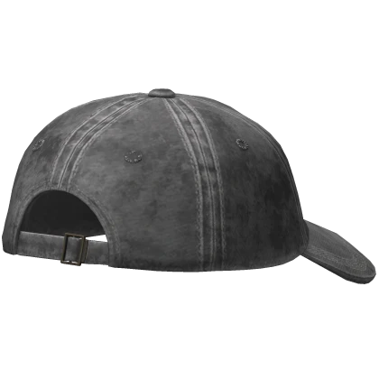 Cap Backwards Grey Washed Distressed Fitted Y2K