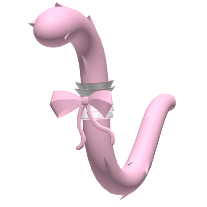 Cute Pink Maid Kitty Tail (Pink Bow)