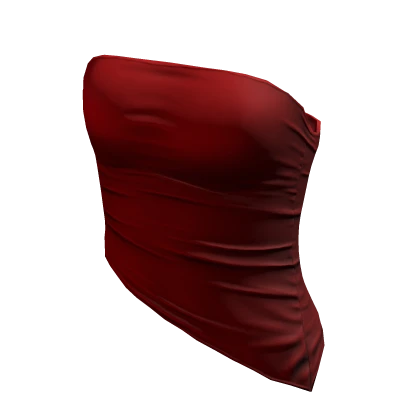 Tube Top Red Short Tight Baby Baddie Tee Shirt Y2K