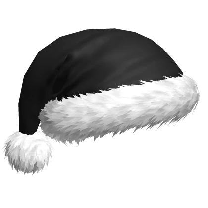Christmas Hat Black Santa Holiday New Year Natal