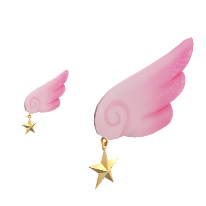 Pink Wing Ears with Stars