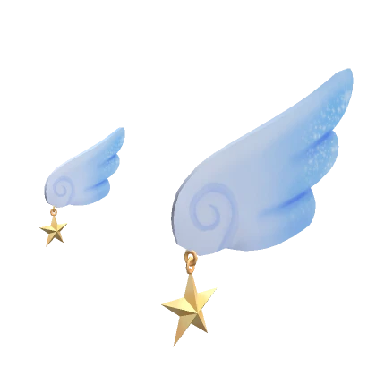 Blue Wing Ears with Stars