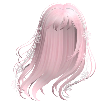 ♡ pink windy winter christmas hair