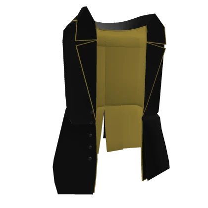 Formal Black and Gold Elegant Suit (Beltless)