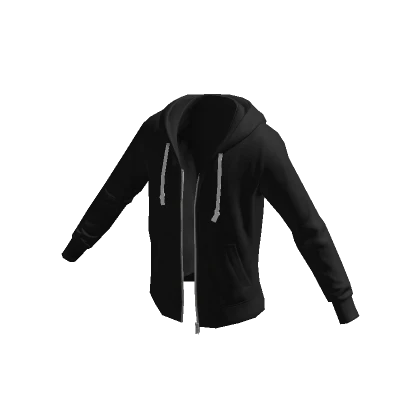 Zip Hoodie - Black