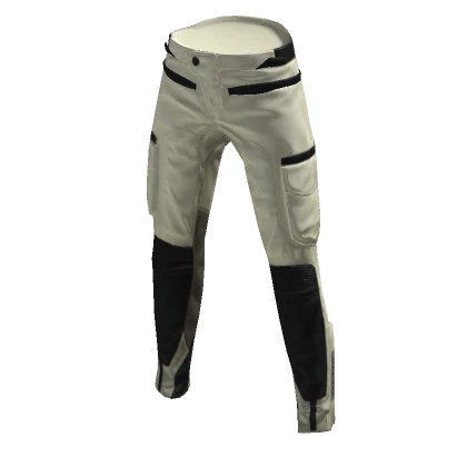 Textured Leather Pants - White