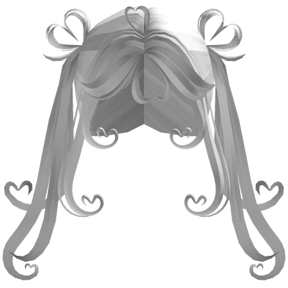 ♡ Cute light lovely heart high long pigtails