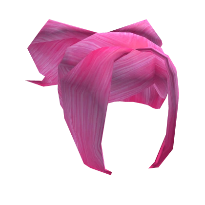 Pink Low Poly Retro Pigtails - Ulala