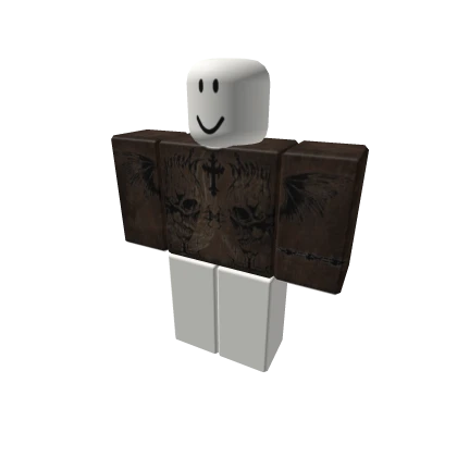 brown y2k grunge affliction sweater