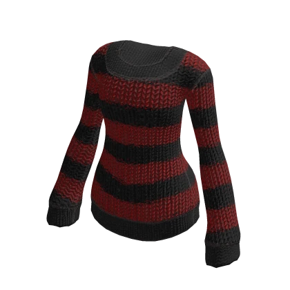 💓 Chonkey Knit Sweater Dress Black and Red
