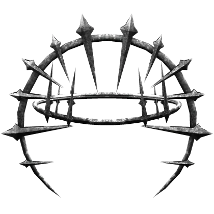 Silver Gothic Spiked Halo Crown