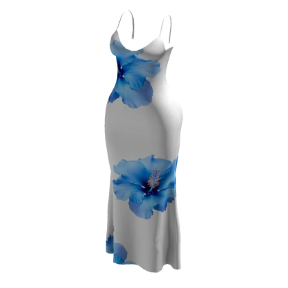 Blue Floral Dress 