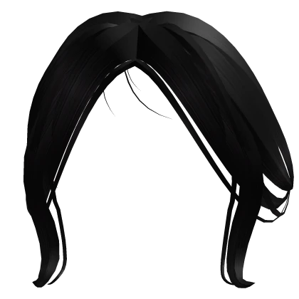 Newside Bangs Curled in Black Combo ✿