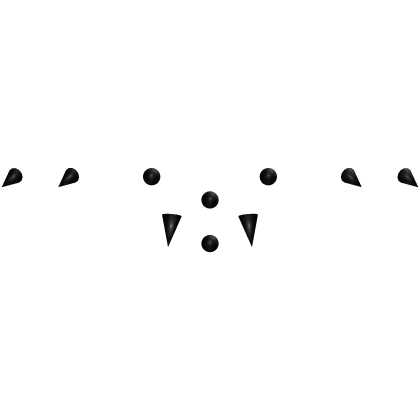 black spiked mouth piercing set