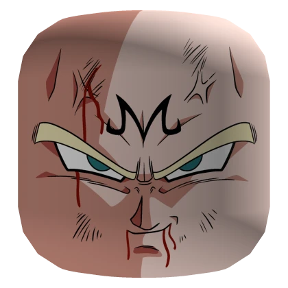 Majin Vegeta Face (Damaged)
