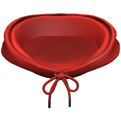 Red Hoodie Hood Tied Oversized Y2K Basic 1.0 Neck