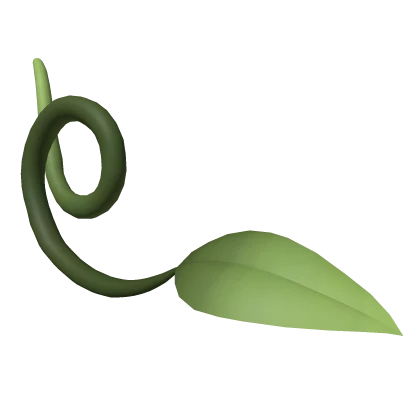 Green Curly Sprout Leaf Tail